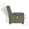 vidaXL Poltrona elevat&oacute;ria de massagens tecido microfibra cinza-escuro