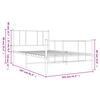 vidaXL Estrutura de cama com cabeceira e p&eacute;s 100x200 cm metal preto