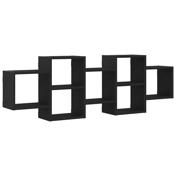 vidaXL Prateleira de parede 129x18x42 cm deriv. madeira carvalho preto