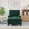 vidaXL Chaise Lounge com almofada Verde Escuro 91 x 157 x 91 cm Veludo