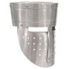 vidaXL Capacete de cavaleiro medieval r&eacute;plica LARP a&ccedil;o prateado