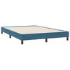 vidaXL Cama com molas/colch&atilde;o 160x220 cm veludo azul-escuro