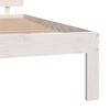 vidaXL Estrutura de cama 140x200 cm pinho maci&ccedil;o branco