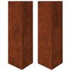 vidaXL Garden Planters 2 pcs Triangular a&ccedil;o resistente &agrave;s intemp&eacute;ries