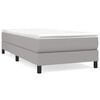 vidaXL Estrutura de cama com molas 90x200 cm tecido cinzento-claro