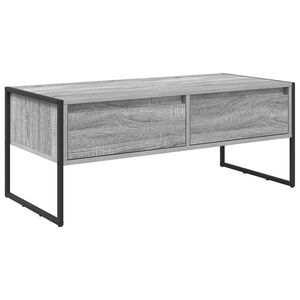 vidaXL Mesa de centro Cinza Sonoma 100 x 46 x 40 cm
