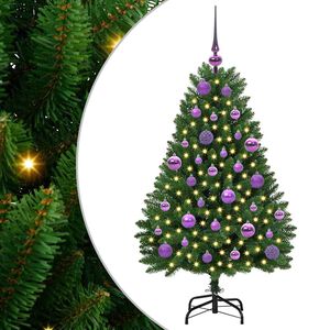 vidaXL &Aacute;rvore de Natal Artificial 120 cm 150 LED Branco quente Verde