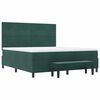 vidaXL Cama Box com colch&atilde;o Verde-escuro 180 x 200 cm Veludo