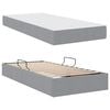 vidaXL Cama com arruma&ccedil;&atilde;o e colch&atilde;o Cinzento-claro 90 x 200 cm