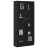 vidaXL Gabinete de Livros Carvalho preto 82,5 x 30,5 x 185 cm