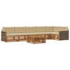 vidaXL Conjunto de Sof&aacute;s para Exterior 7 pcs Natural e Bege
