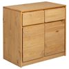 vidaXL Aparador SAUDA 80x43x75,5 cm madeira pinho maci&ccedil;a cor carvalho