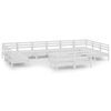 vidaXL 13 pcs conjunto lounge de jardim pinho maci&ccedil;o branco