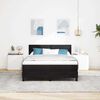 vidaXL Cama Box Spring LED com colch&atilde;o Preto 140 x 190 cm Veludo