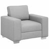 vidaXL Cadeira Sofa Cinza Nuvem 100 cm tecido
