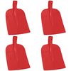 vidaXL Cabe&ccedil;a de P&aacute; 4 pcs Vermelho 32 x 24,5 cm A&ccedil;o revestido a p&oacute;