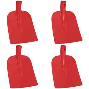 vidaXL Cabe&ccedil;a de P&aacute; 4 pcs Vermelho 32 x 24,5 cm A&ccedil;o revestido a p&oacute;