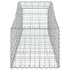 vidaXL Cestos gabi&atilde;o arqueados 14pcs 200x50x40/60 cm ferro galvanizado