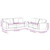 vidaXL 2 pcs conjunto de sofás com almofadas couro artificial cinzento