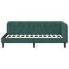 vidaXL Estrutura de Cama de Canto Verde Escuro 100 x 200 cm Veludo