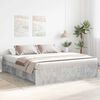 vidaXL Estrutura de cama super king size 180x200 cm cinza cimento