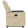 vidaXL Poltrona reclin&aacute;vel elevat&oacute;ria tecido cor creme