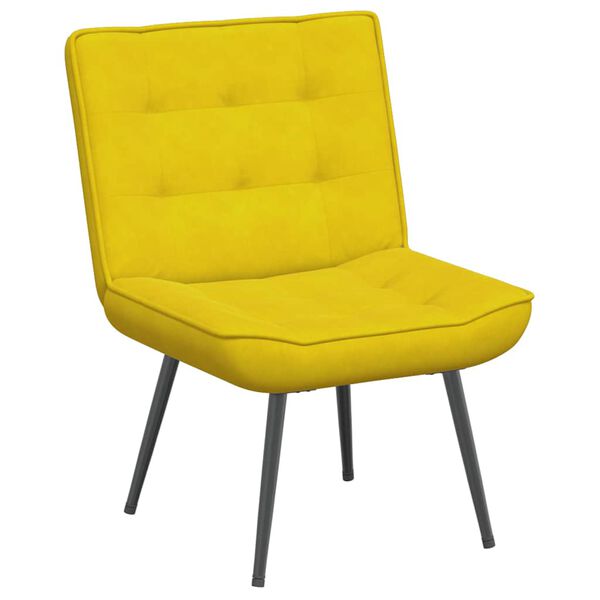 vidaXL Cadeira de relaxamento 64x74x84 cm veludo amarelo