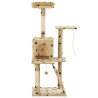 vidaXL Árvore para gatos c/postes arranhadores sisal 120 cm bege