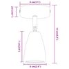 vidaXL Foco de teto Branco 8 x 8 x 14.5 cm Aço