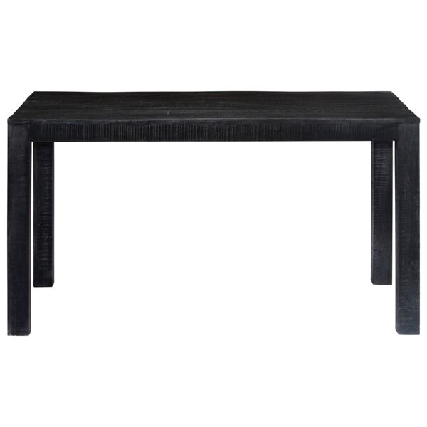 vidaXL Mesa de jantar 140x80x76 cm madeira de mangueira maci&ccedil;a preto