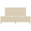vidaXL Estrutura da Cama com cabeceira Creme 200 x 200 cm tecido