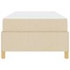 vidaXL Estrutura da Cama com colch&atilde;o Creme 90 x 200 cm tecido