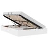 vidaXL Cama com Armazenamento Branco Puro 140 x 190 cm Couro sint&eacute;tico