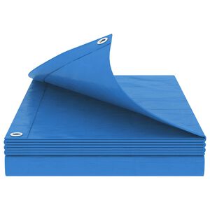 vidaXL Lona com Olhais Azul 2 x 3 m 90 gsm PE
