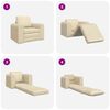 vidaXL Sof&aacute;-Cama Creme 98 x 71 x 83 cm tecido