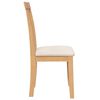 vidaXL Cadeiras de jantar com almofad&otilde;es 2 pcs madeira maci&ccedil;a natural