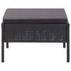 vidaXL 3 pcs conjunto lounge de jardim c/ almofad&otilde;es vime PE preto