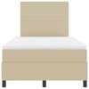 vidaXL Cama Box Manual Cinza Claro e Branco 203 x 120 x 128 cm