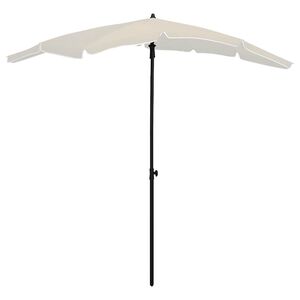 vidaXL Guarda-sol de jardim com poste 200x130 cm cor areia