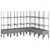 vidaXL Vaso/floreira jardim c/ treli&ccedil;a 200x160x142,5 cm PP cinza-claro
