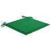 vidaXL Cadeiras de jardim c/ almofadões verdes 2 pcs teca maciça