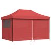 vidaXL Tenda para festas pop-up dobr&aacute;vel com 4 paredes laterais bord&ocirc;