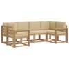 vidaXL Conjunto de Sof&aacute;s para Exterior 6 unid. Branco e Bege