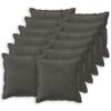 vidaXL Capa almofada 12 pcs HOUTEN Cinzento-Escuro 45 x 45 cm Veludo