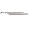 vidaXL Estrutura de Toldo Manual com LEDs Cinza Claro e Branco 4 x 2 m