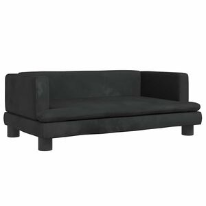 vidaXL Cama para c&atilde;es 80x45x30 cm veludo preto