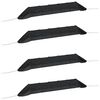 vidaXL T&uacute;neis de rede 4 pcs a&ccedil;o e polietileno preto