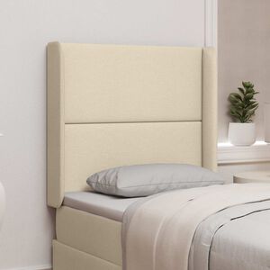 vidaXL Orelha de Cabeceira Creme 80 x 16 x 4 cm tecido