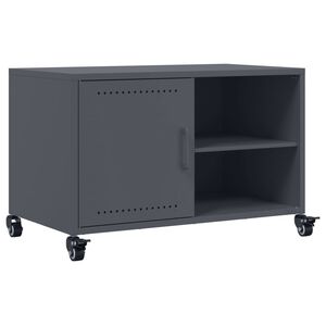 vidaXL M&oacute;vel de TV 68x39x43,5 cm a&ccedil;o antracite