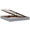 vidaXL Cama com arruma&ccedil;&atilde;o e LED Cinzento-claro 180 x 200 cm tecido